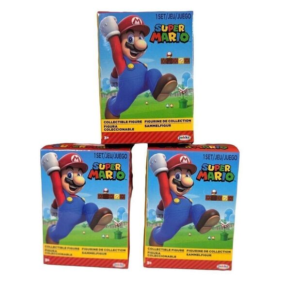 SUPER MARIO -NINTENDO 2.5" MARIO & YOSHI & PEACH COLLECTIBLE . JACKS PACIFIC - Picture 2 of 5